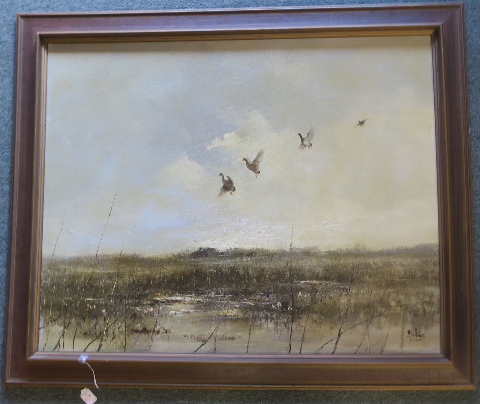 PIETER DIK, Ducks Over Marsh Oil: (1 of 3)