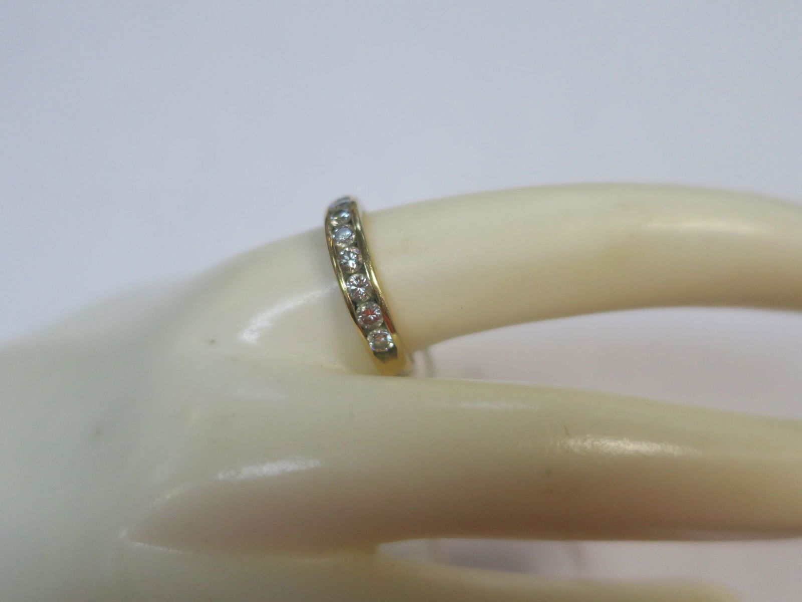 14KT Gold Diamond Wedding Band: (1 of 3)