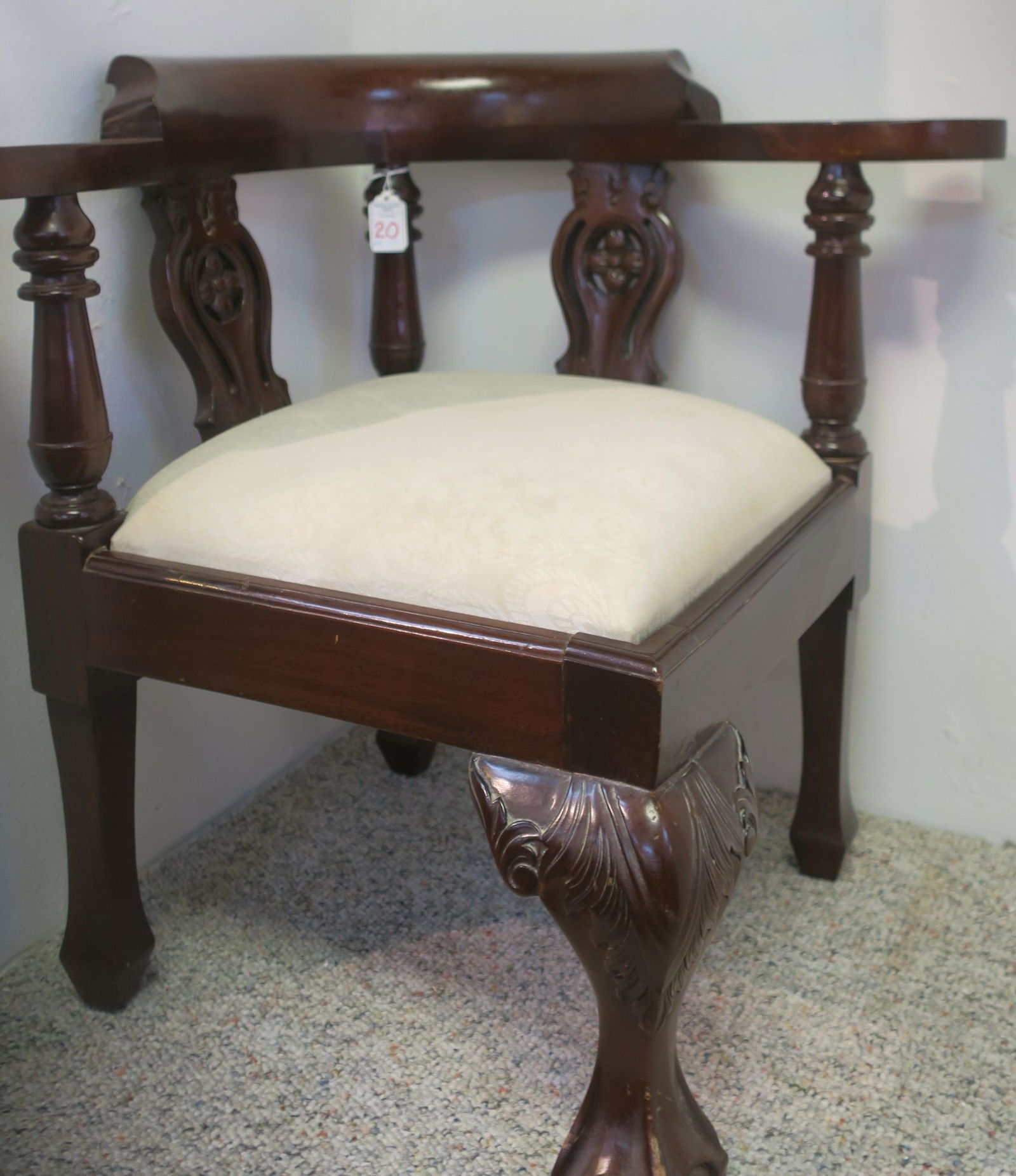 Mahogany Child's Chippendale Style Corner Chair: (1 of 4)