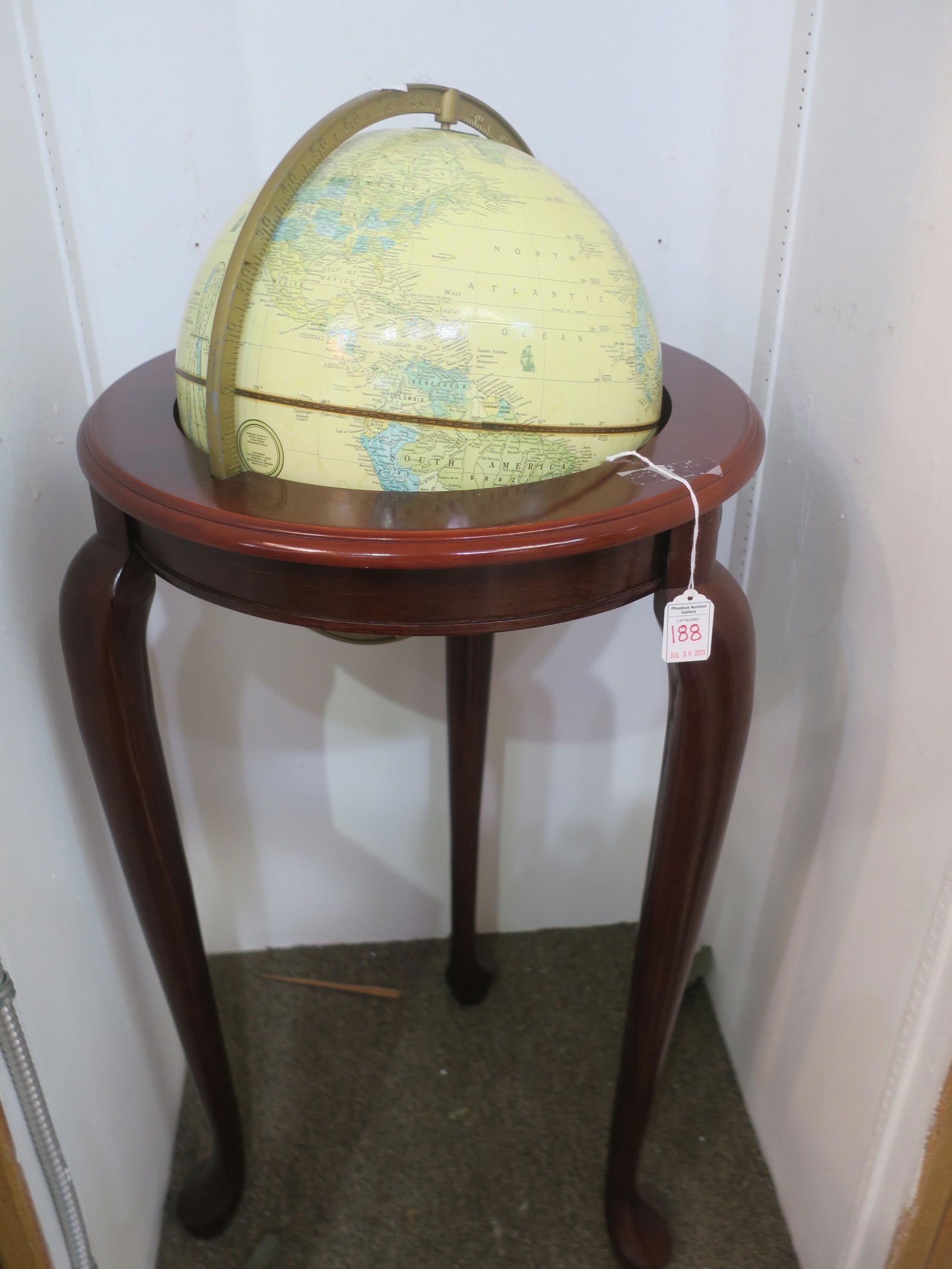 Vintage CRAM's IMPERIAL WORLD GLOBE on Stand: (1 of 3)