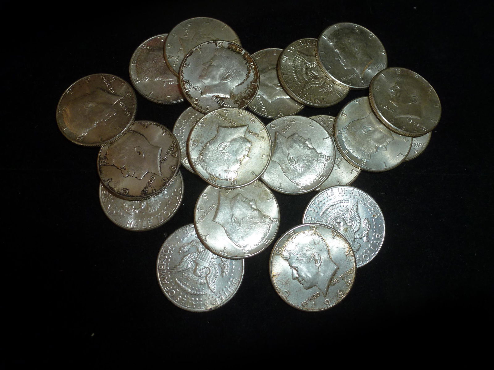Twenty 1964 90% KENNEDY HALF DOLLARS: (1 of 3)