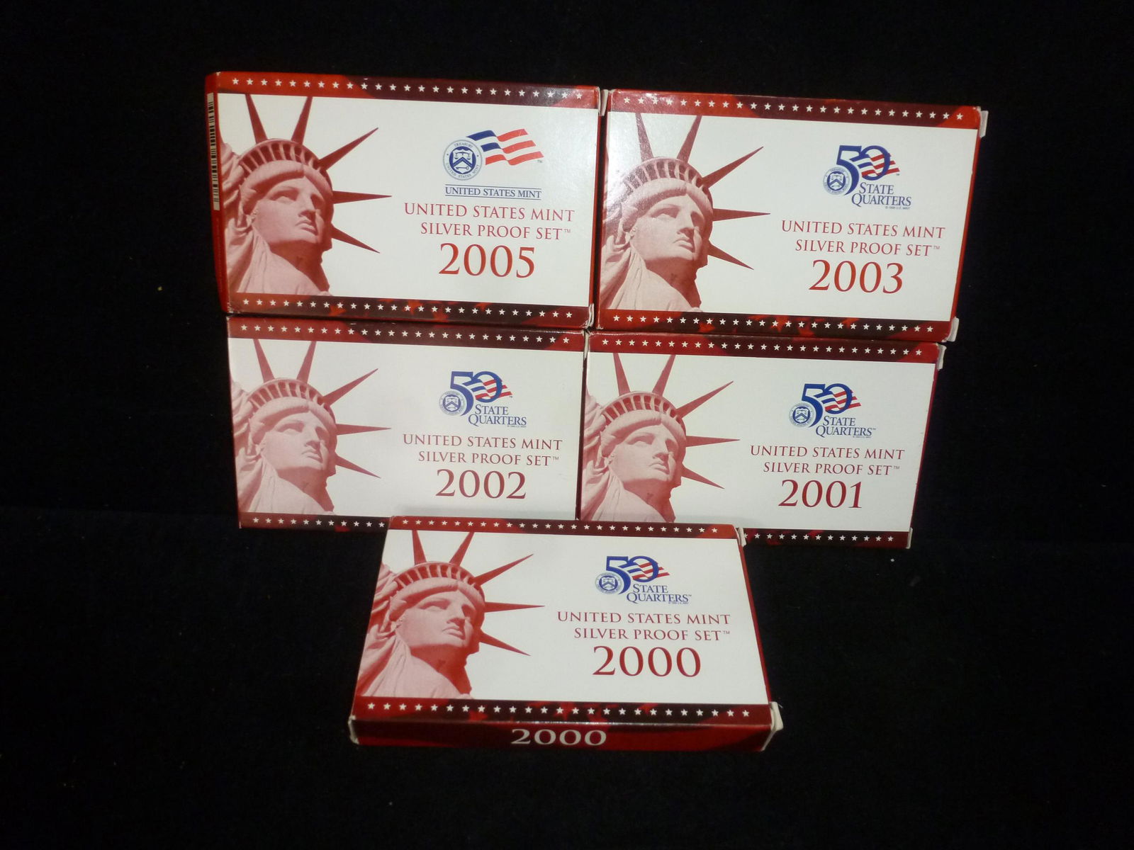 United States Mint Silver Proof Sets 2000-2004, 2005: (1 of 3)
