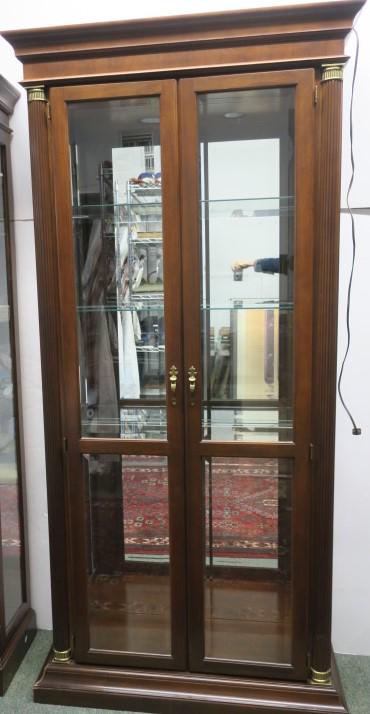 Mahogany Two Door Display Cabinet: (1 of 4)