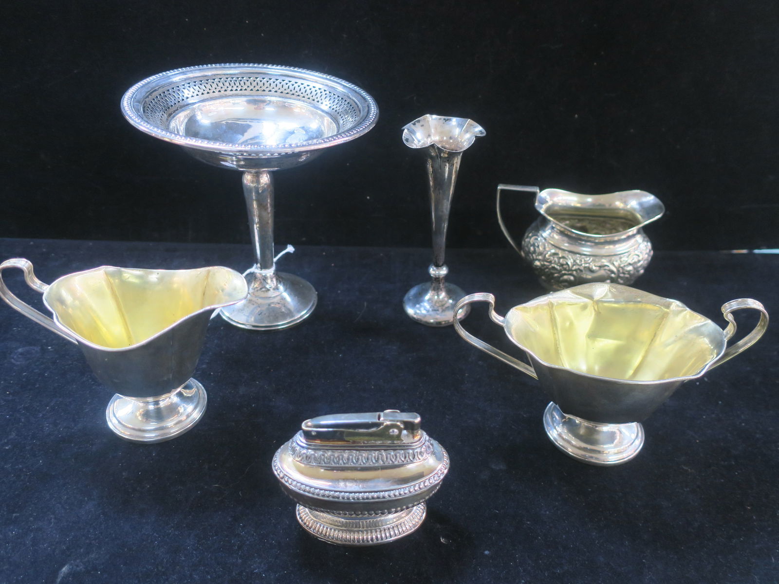 Seven Sterling and Silverplate Items: (1 of 7)