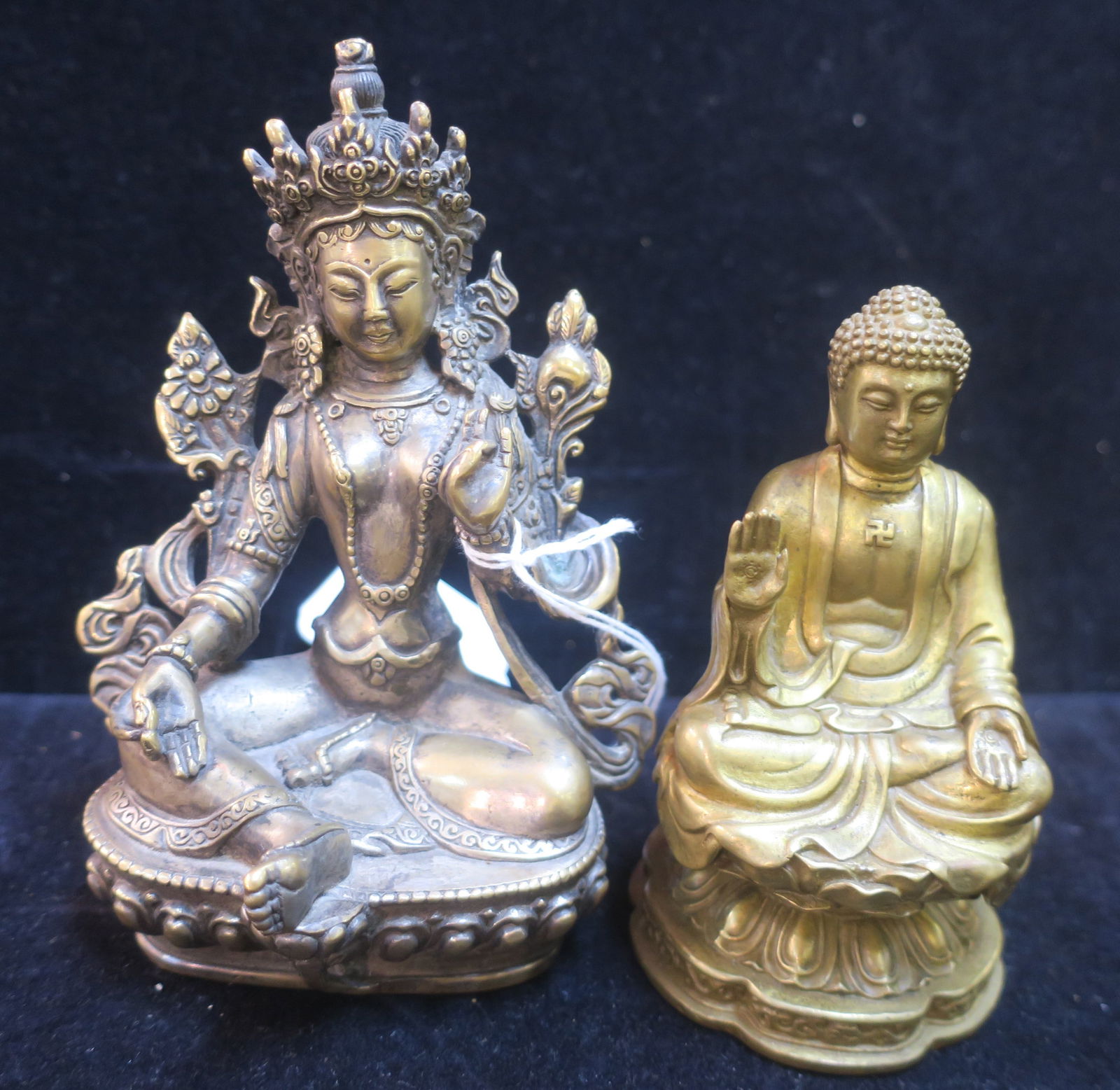 Two Bronze Asian Figurines: (1 of 3)