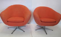 Pair of CARL E. KLOTE STYLE for OVERMANN Swivel Chairs