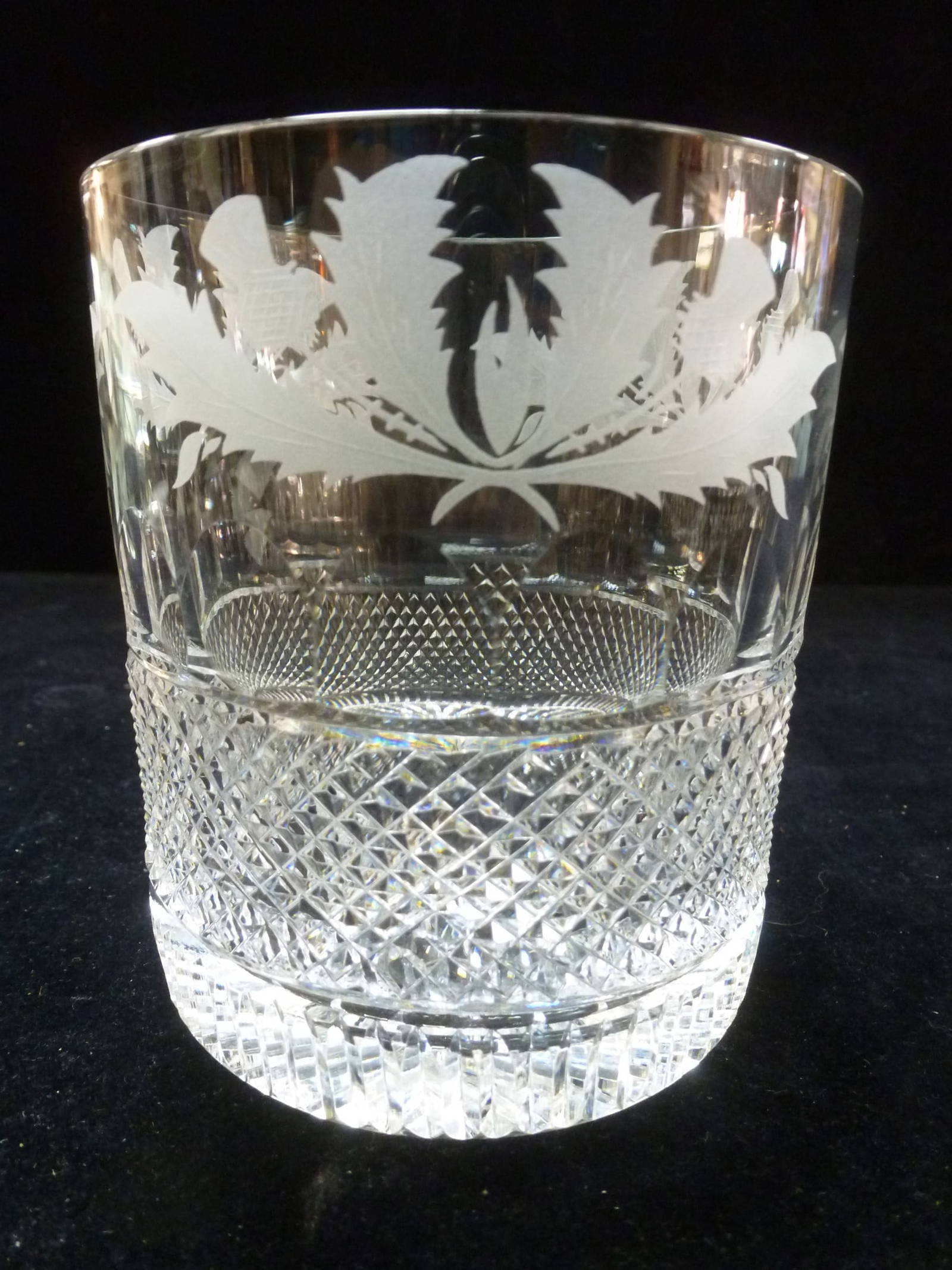 12 Edinburgh Scotland Crystal "thistle" Ol Fashioneds Auction