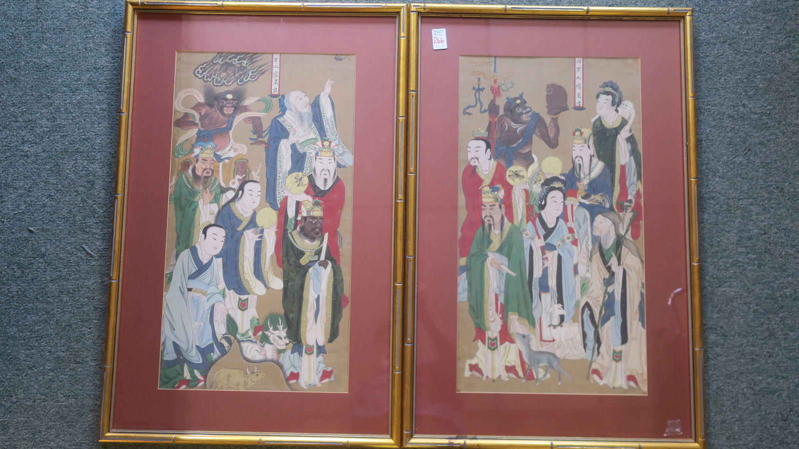 Two Korean Processional Paintings on Silk: (1 of 2)