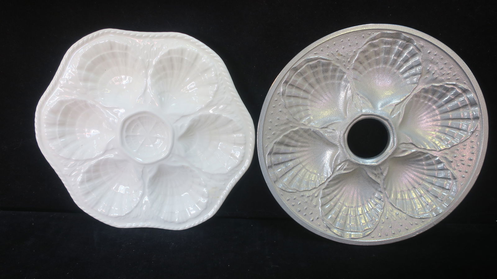 Two Vintage Oyster Plates: (1 of 5)