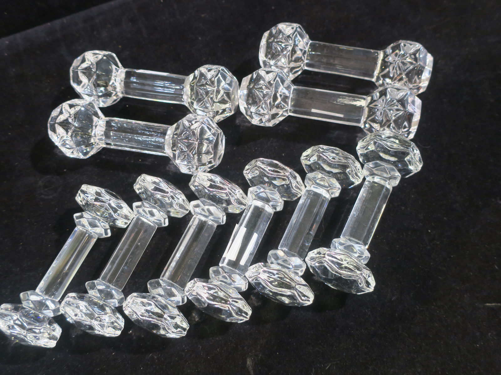 Ten Crystal Knife Rests:: Ten Crystal Knife Rests: Each 4 1/4"L. (150-300)
