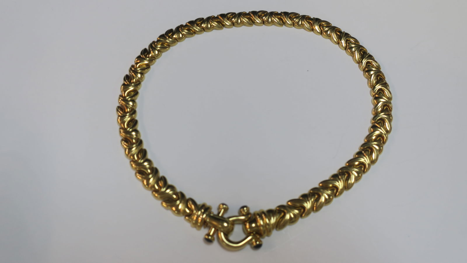 18kt Gold Omega Choker Necklace: (1 of 5)