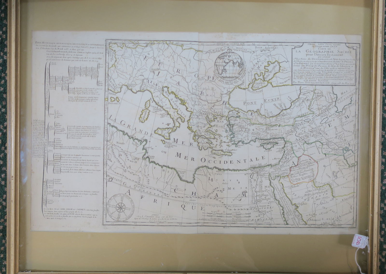 La GEOGRAPHIE SACREE pour l'Ancien Testament, CA 1716: (1 of 7)