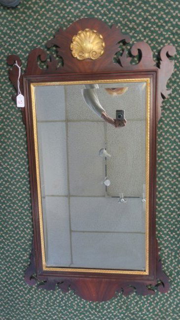 HENKEL HARRIS Chippendale Style Wall Mirror: (1 of 5)