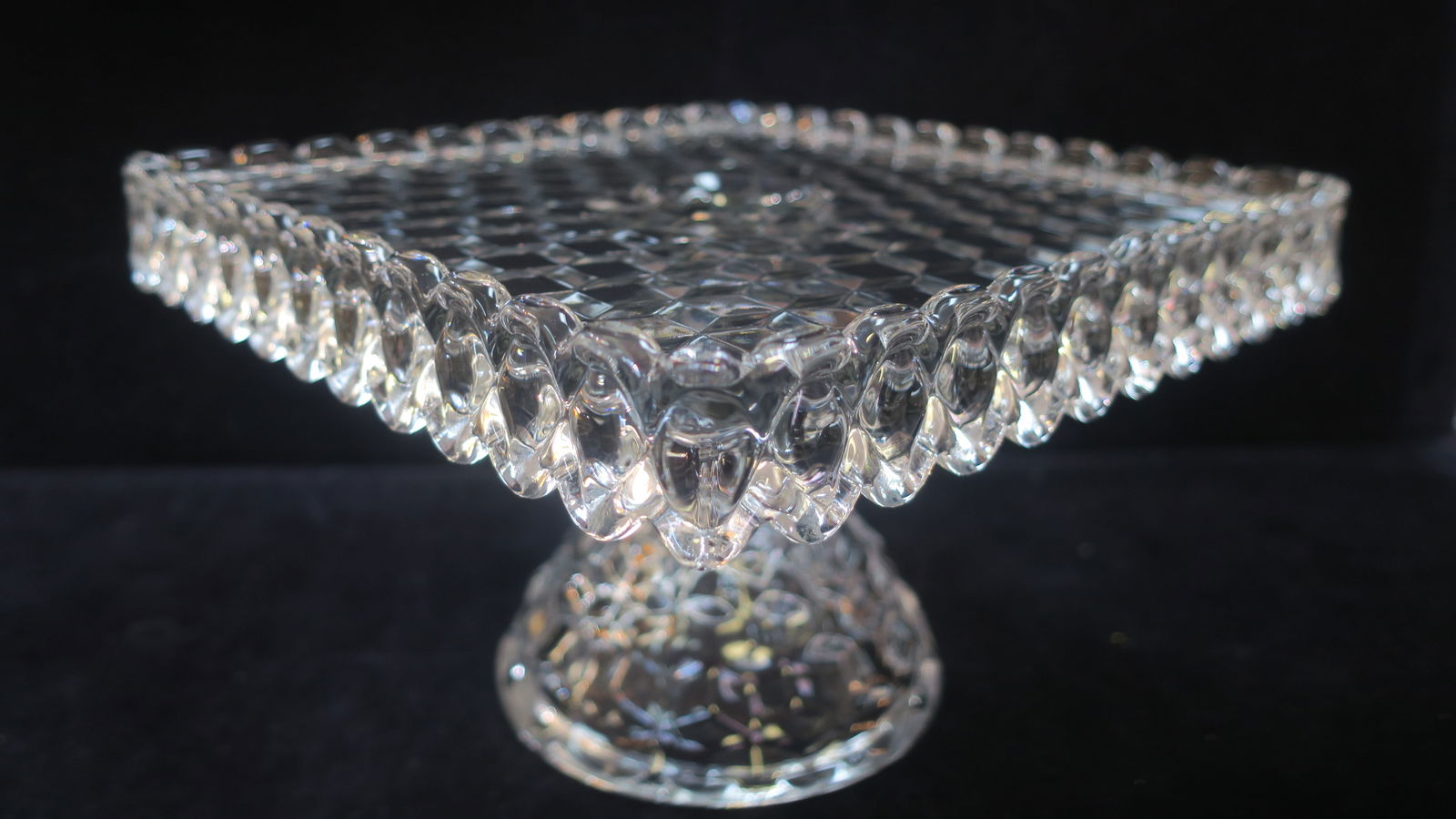 FOSTORIA American Square Cake Stand: (1 of 3)