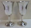 Two WALLACE Sterling Silver Water Goblets: