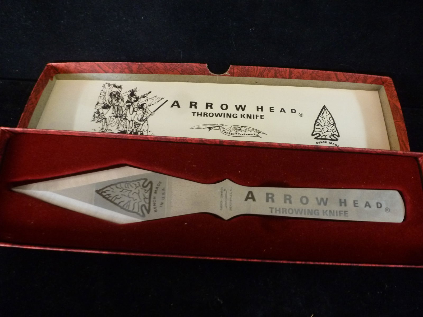 PARKER EDWARDS ARROWHEAD Throwing Knife, New in Box: (1 of 5)