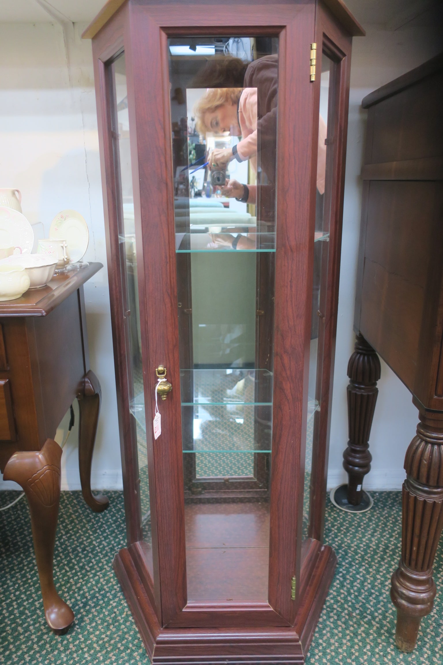 Small Three Shelf Display Cabinet: (1 of 3)