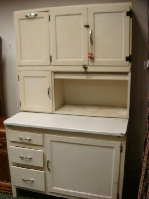 6 White Painted Hoosier Style Kitchen Cabinet Aug 12 2012