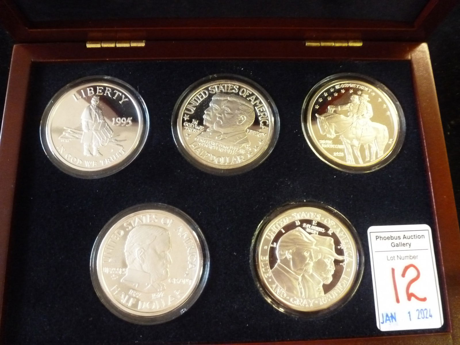 FIVE Proof 1 ozt .999 Silver US Civil War Coins: (1 of 4)