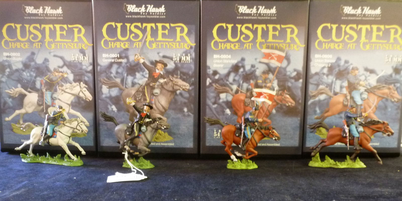 BLACK WATCH, CUSTER CHARGE AT GETTYSBURG, 4 Figures: (1 of 5)