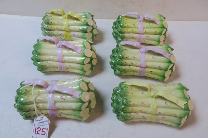 Six HEREND Asparagus Boxes: (1 of 4)
