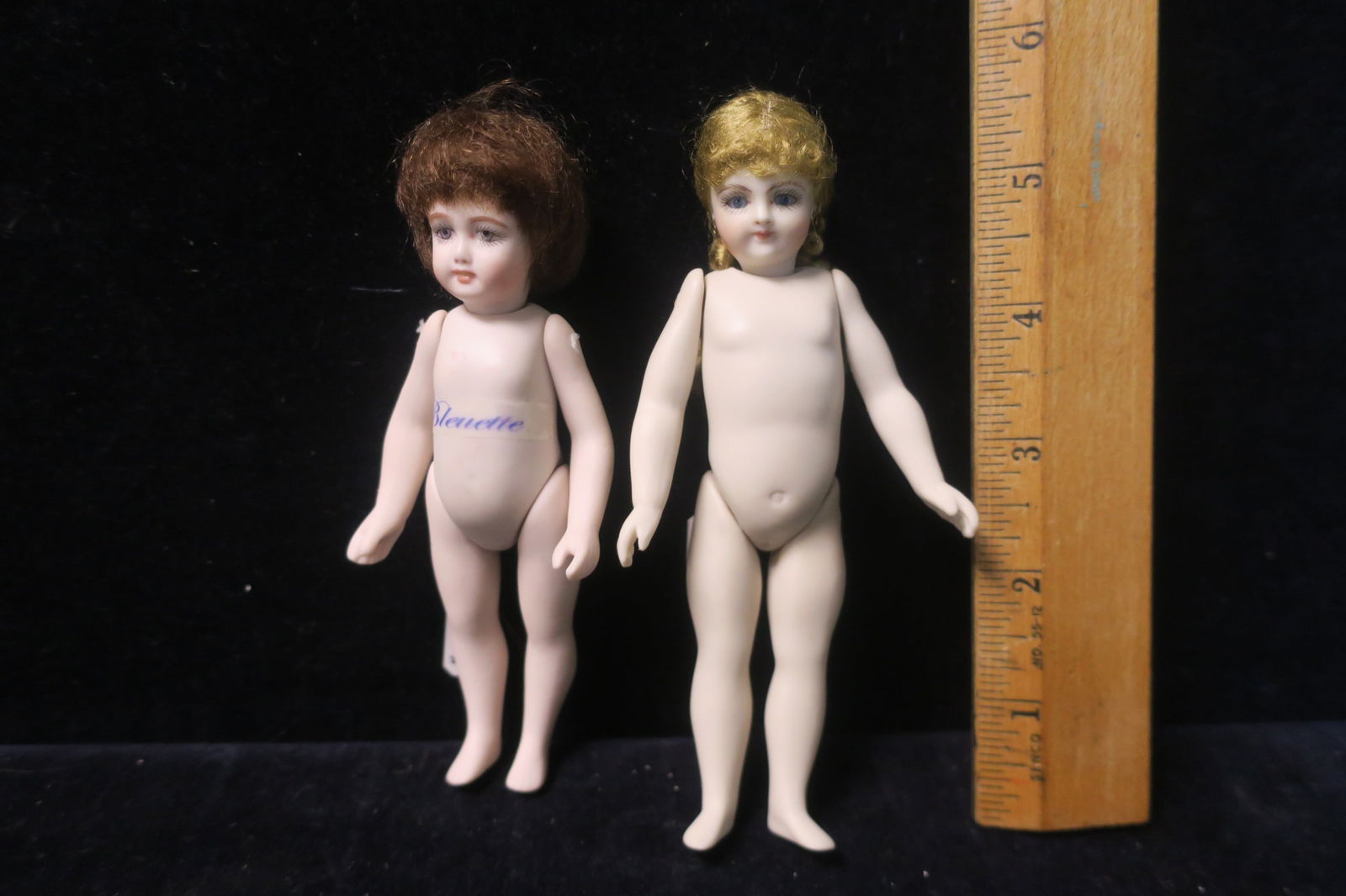 Two Signed CATHY HANSEN Miniature Porcelain Dolls: (1 of 4)