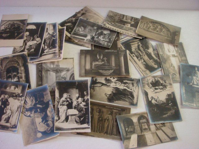 60+ Postcards of Germany Religious Artwork CA 1930: 60+ Postcards of Germany Religious Artwork CA 1930: Postcards Feature German Alter Art Pieces including Paintings, Frescos, Statues and Out Side Art. Black and White, No Addresses or Endorsements. (10