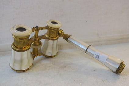 Lemaire Paris Mother of Pearl Opera Glasses: