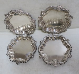 Four FRANK M. WHITING Sterling Silver Butter Pats: