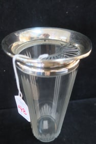 Cut Glass and Sterling Martini Pitcher/Pourer: