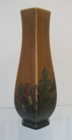 Vintage ROOKWOOD Hexagon Vellum Vase: