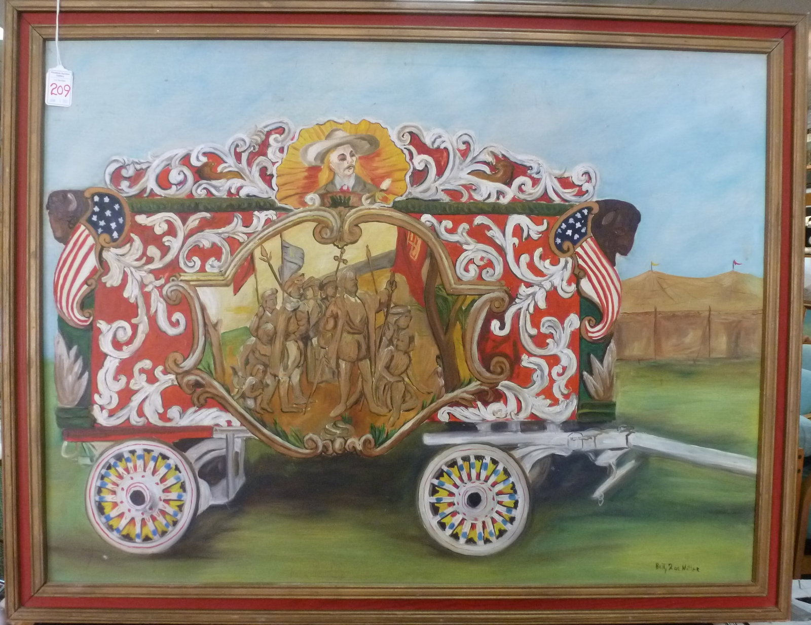 BETTY ZOE MILLER Painting of WILD BILL'S Circus Wagon: (1 of 5)