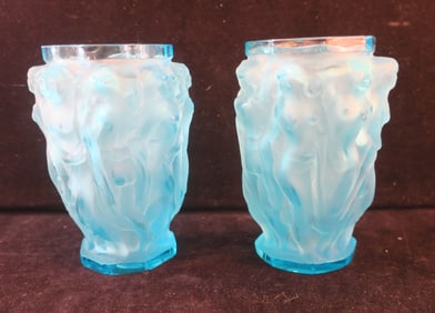 FRANTISEK HALAMA, Pair Art Deco Signed & Numbered Vases: