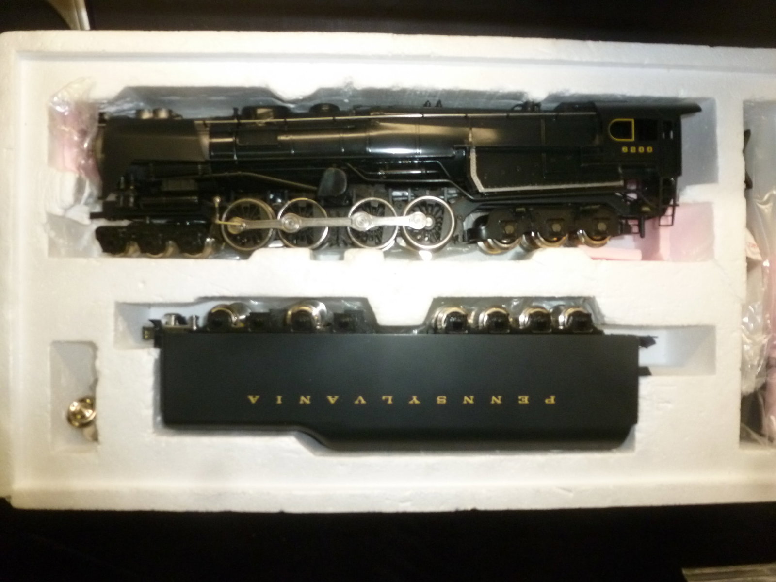 3D RAIL TRAINS, PRR 6-8-6 S-2 Locomotive & Tender:: 3D RAIL TRAINS, PRR 6-8-6 S-2 Locomotive & Tender: O-Scale, Excellent Condition, New in Box with Foam & Packaging. In Pennsylvania Rail Road colors as Engine No 6200 and Tender. (400-800)