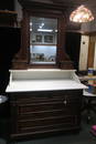 Marble Top Dresser with Beveled Mirror and Glove boxes: