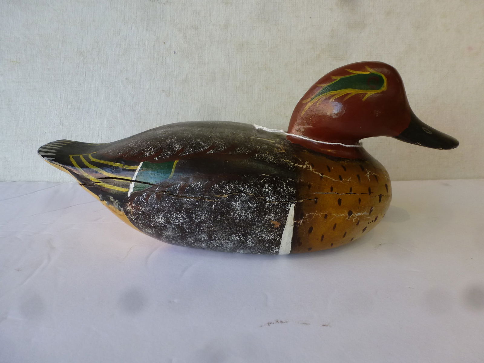 TOM T, Hand carved GREEN WING TEAL DRAKE, JAN 92: (1 of 3)