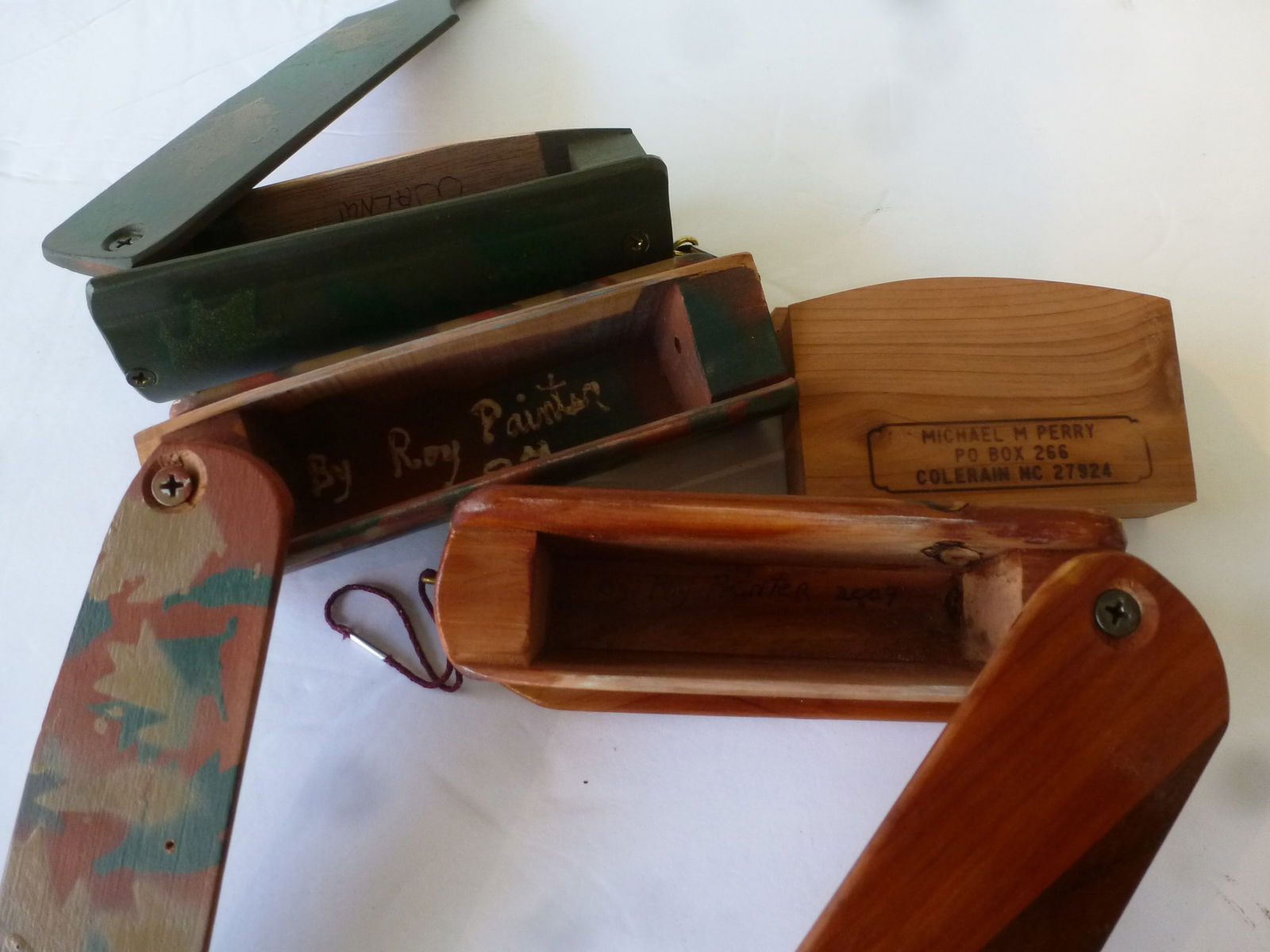 Four Wild Turkey Calls, 3 ROY PAINTER's and 1 PERRY'S: (1 of 3)