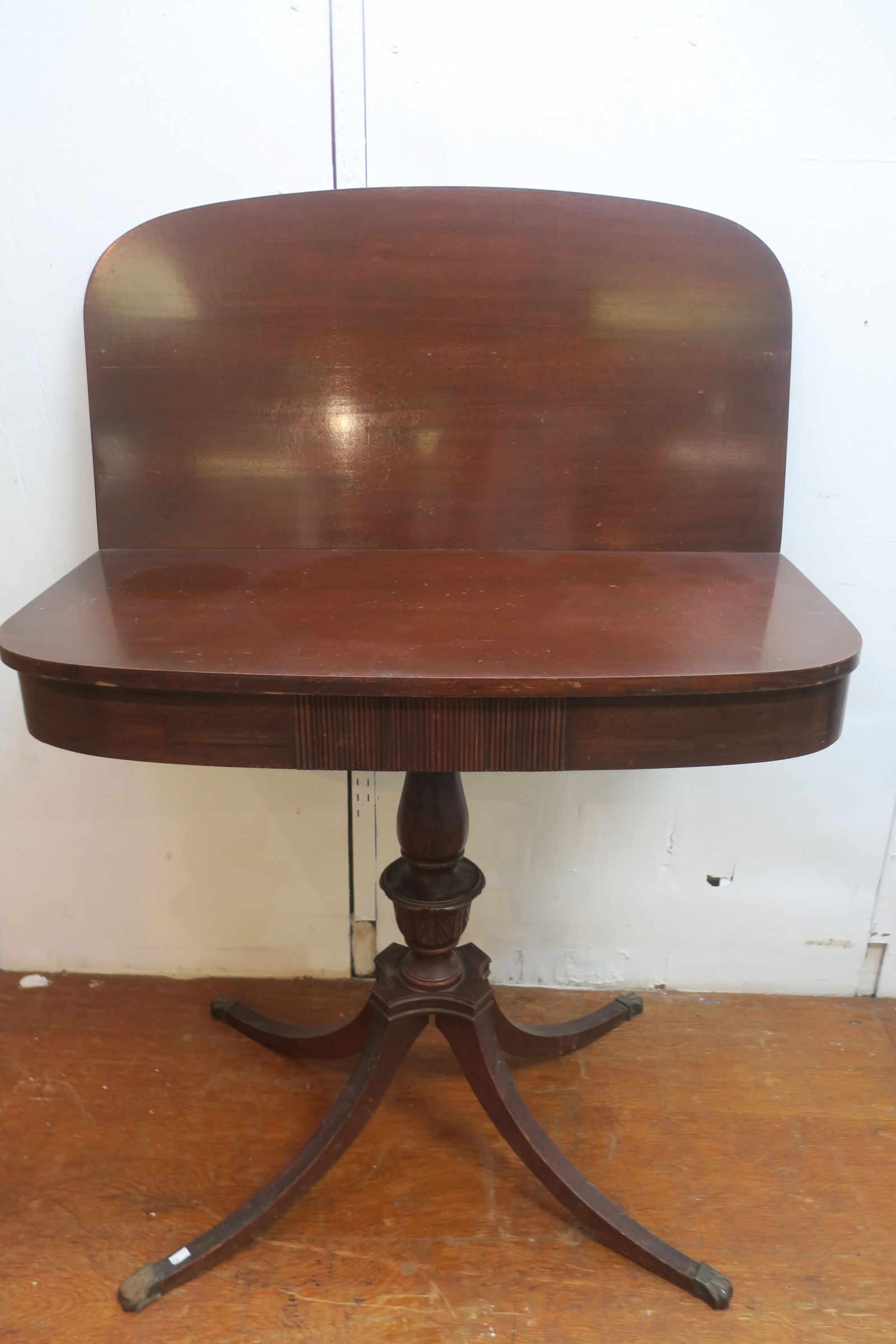 Vintage Game Table with Brass Capped Animal Paw Feet: (1 of 3)