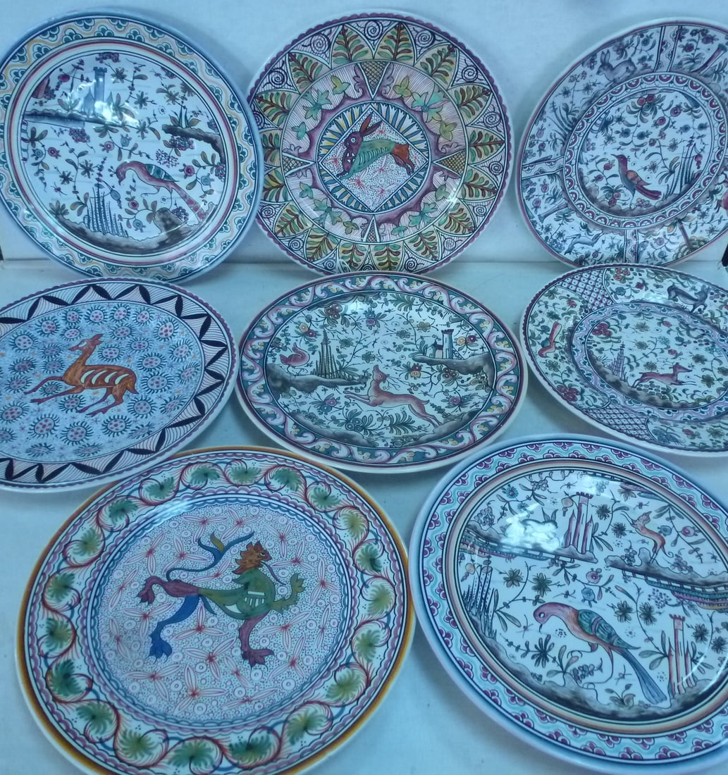 Eight Estrela de Conimbriga Portuguese Plates: (1 of 5)