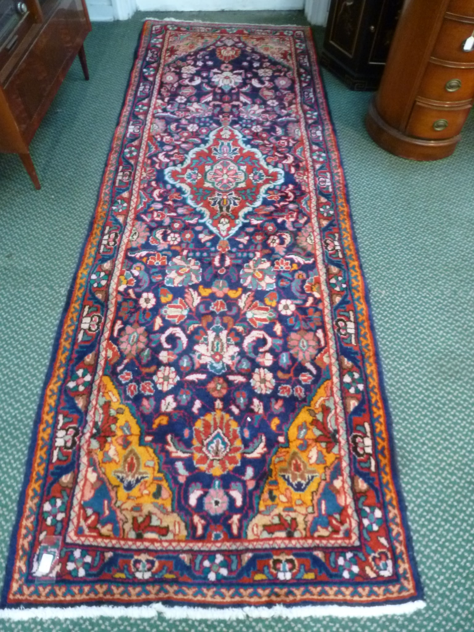 Hand Loomed Wool Oriental Runner: (1 of 3)