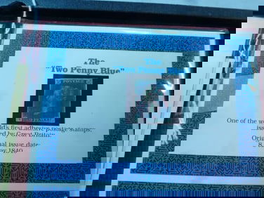 The "TWO PENNY BLUE", Original Adhesive Postage Stamp: