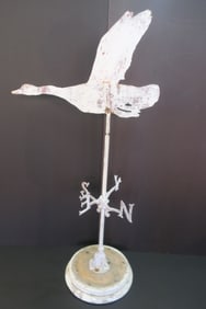 Vintage Flying Goose Weather Vane: