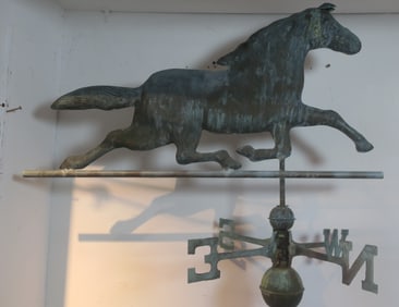 American Classic Copper Galloping Horse Weather Vane:
