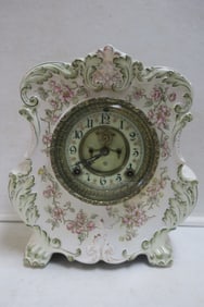 ANSONIA Ceramic Cased Mantel Clock: