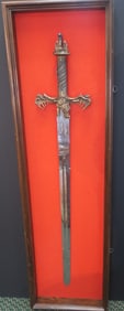 Golden Dragon Sword of Conan the Barbarian in Case: