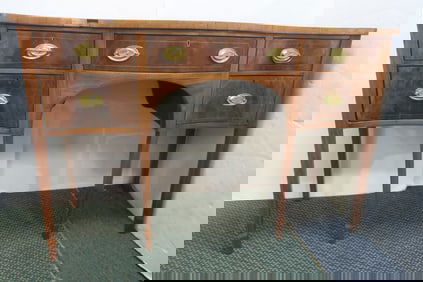 Early 19th Century Walnut Veneer Five Drawer Server: