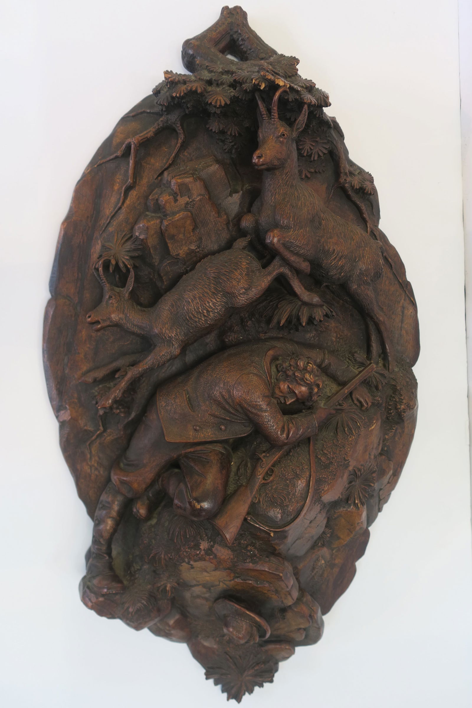Black Forest Carved Wooden Plaque: (1 of 5)