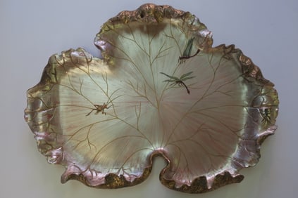 Castilian Leaf Form Carved Tray, CA 2007: