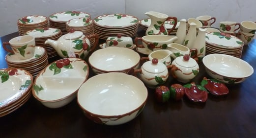 Large Set FRANCISCAN "Apple" Tableware, 113 Pcs: