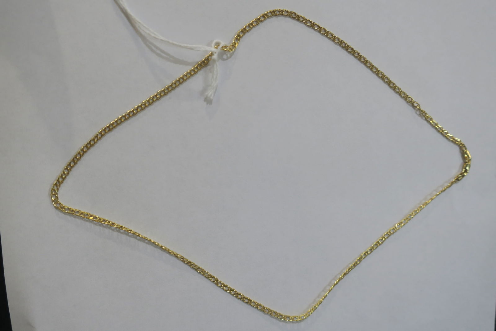 22K Yellow Gold Italian Cuban Chain Necklace: (1 of 3)